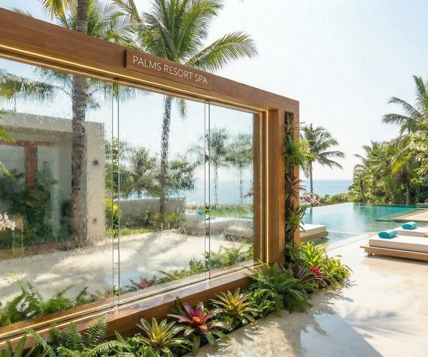 #053 Palms Resort Spa – Outdoor Liquid Wall