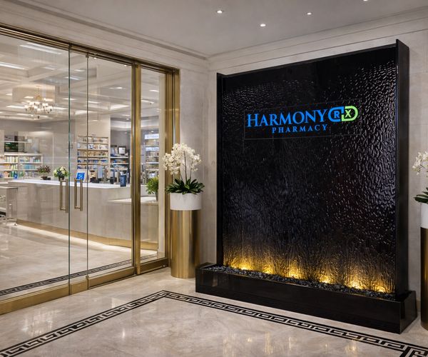 #050 HarmonyRx Pharmacy – Black Liquid Wall