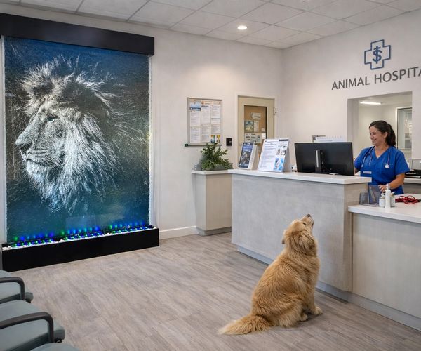 #056 Animal Hospital – Lion Bubble Wall