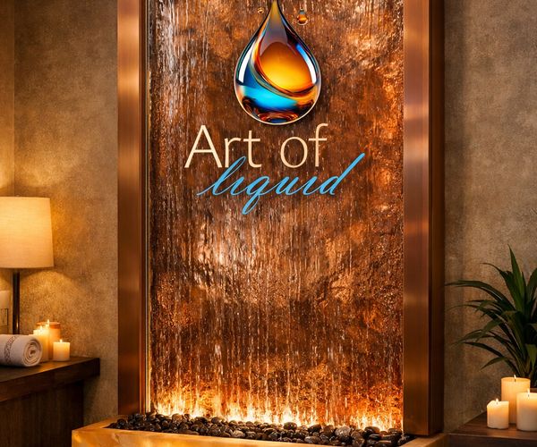 #061 Art of Liquid Signature Wall – Copper & Onyx