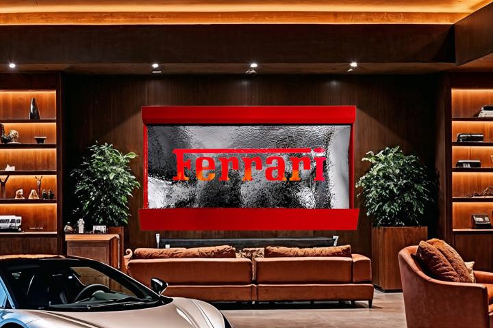 #064 Ferrari Lounge – Branded Liquid Wall