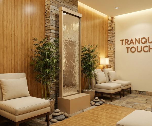 #059 Tranquil Touch – Freestanding Liquid Wall