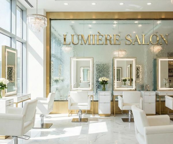 #051 Lumi&egrave;re Salon – Branded Liquid Wall