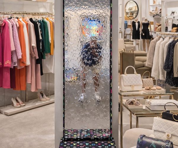 #063 Boutique Retail – Monogram Liquid Wall