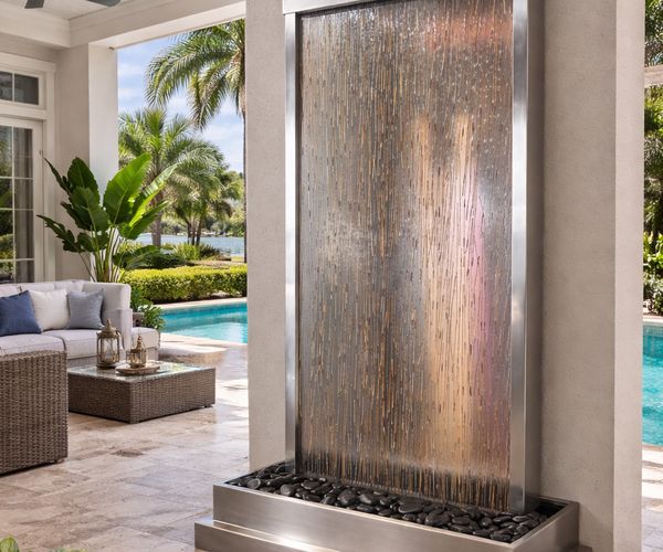 #063 Poolside Terrace – Outdoor Liquid Wall