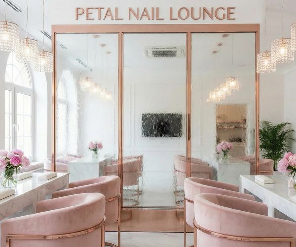 #052 Petal Nail Lounge – Liquid Wall Partition